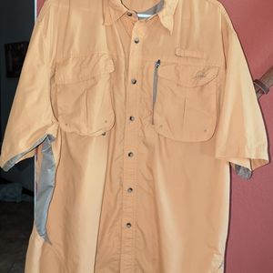 Natural brand Deep yellow size.2x men's fishing shirt.